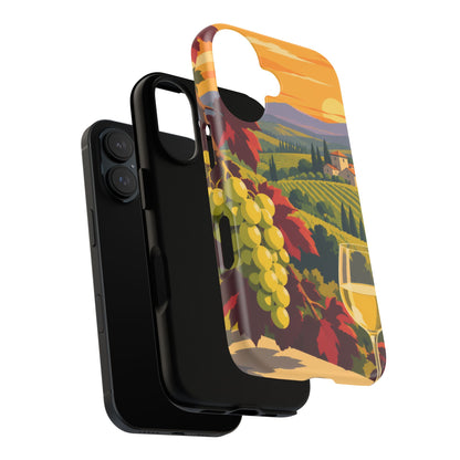 Wine & Grapes — Golden Vintage iPhone Tough Case | wine grapes