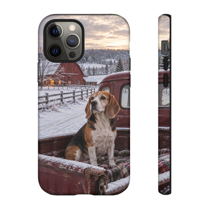 Winter Farm Watch iPhone Tough Case | beagle