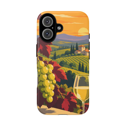 Wine & Grapes — Golden Vintage iPhone Tough Case | wine grapes