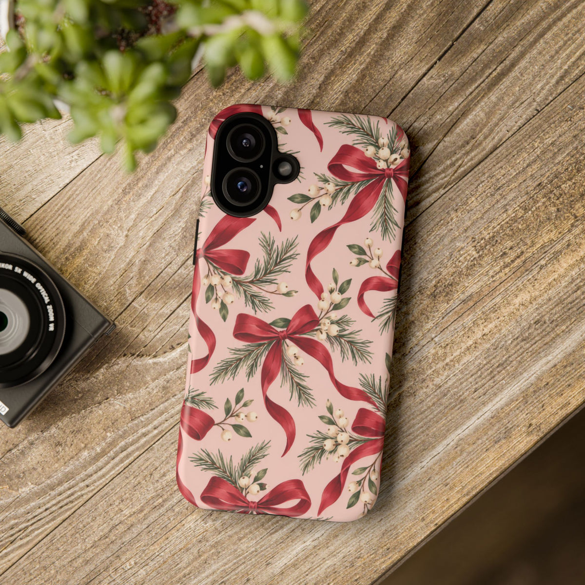 Ribbon Season iPhone Tough Case | christmas bows