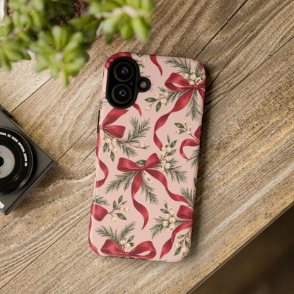 Ribbon Season iPhone Tough Case | christmas bows