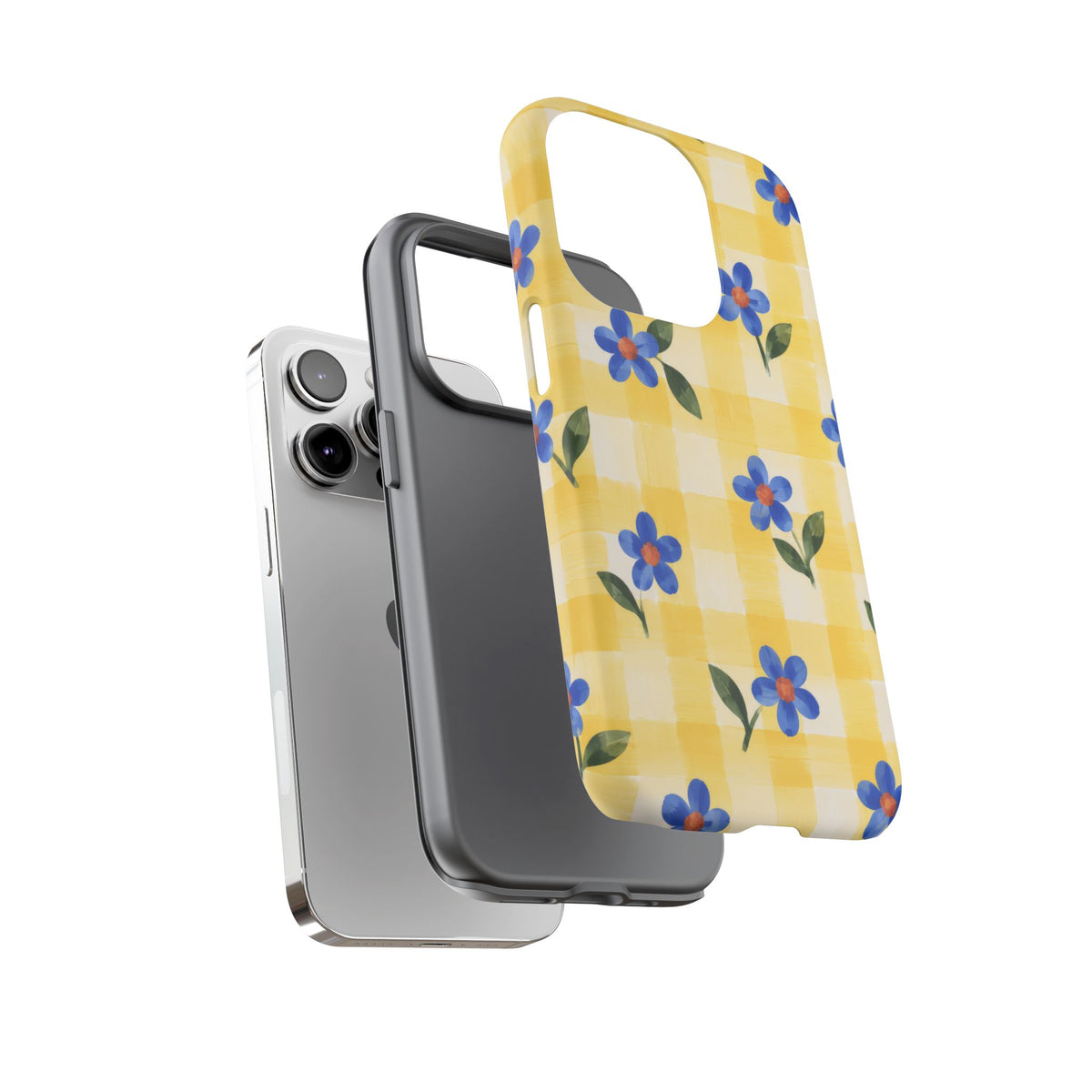 Buttercup Picnic iPhone Tough Case | yellow gingham