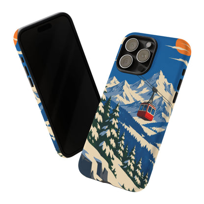 Swiss Skiing — Lift to the Sky iPhone Tough Case