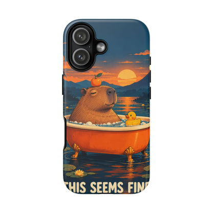 Minor Inconvenience iPhone Tough Case | funny capybara