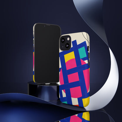 Chromatic Mischief iPhone Tough Case | Geometric Color Block Art