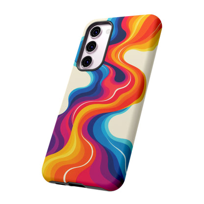 Chromatic Current Samsung Galaxy Tough Case | retro waves