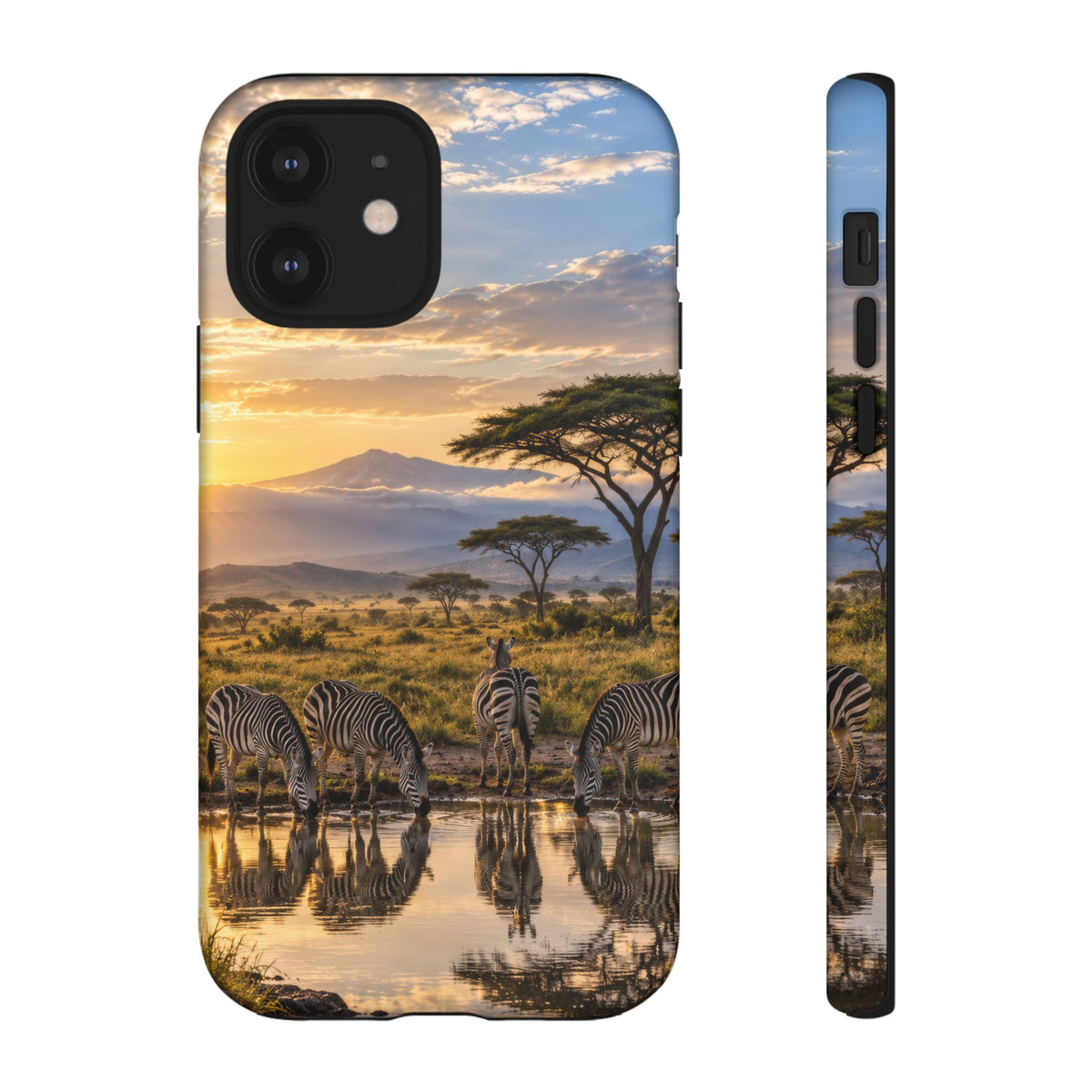 Zebra Water Mirror iPhone Tough Case | zebra safari