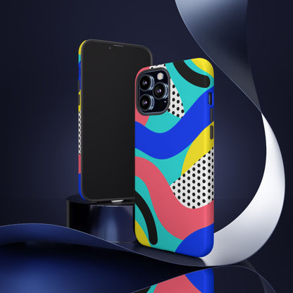 Poolside Pop iPhone Tough Case | Wavy Color Block