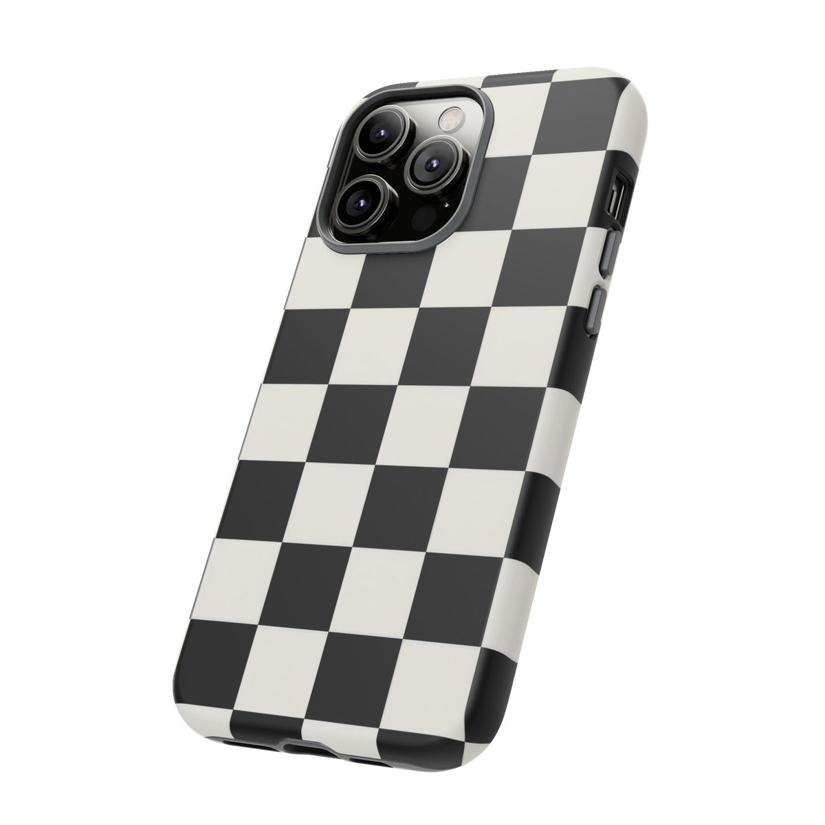 Classic Check iPhone Tough Case | Black & White Checkerboard