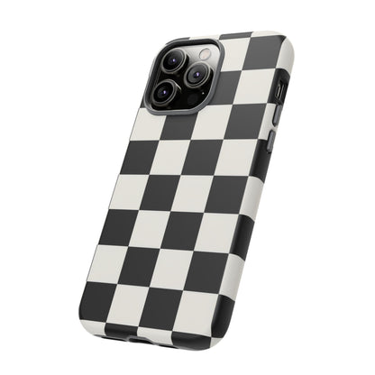 Classic Check iPhone Tough Case | Black & White Checkerboard