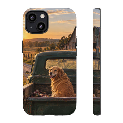 Sunday Road Golden iPhone Tough Case | golden retriever