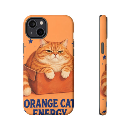 Orange Cat Energy iPhone Tough Case