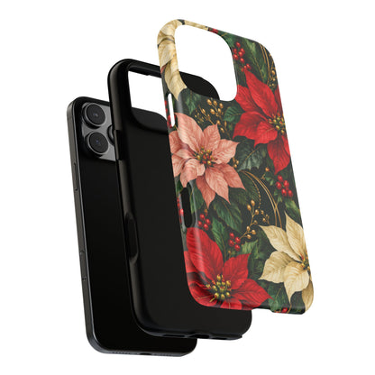 Noel in Bloom iPhone Tough Case | poinsettia