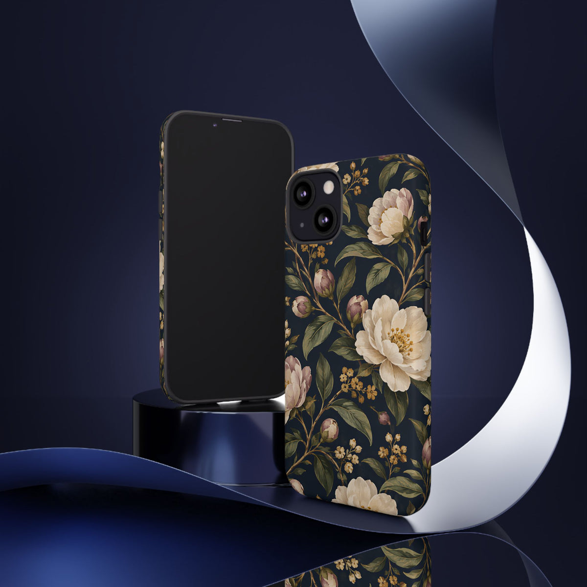 Dark Floral iPhone Tough Case | Midnight Camellia
