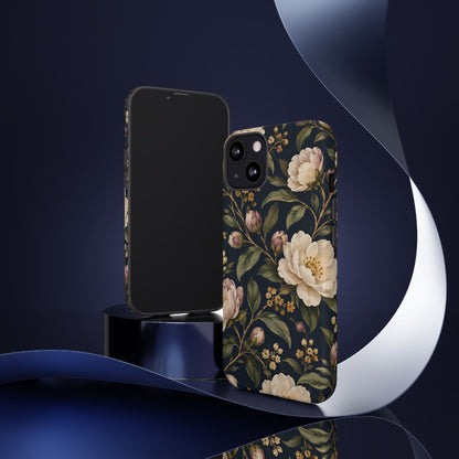 Dark Floral iPhone Tough Case | Midnight Camellia