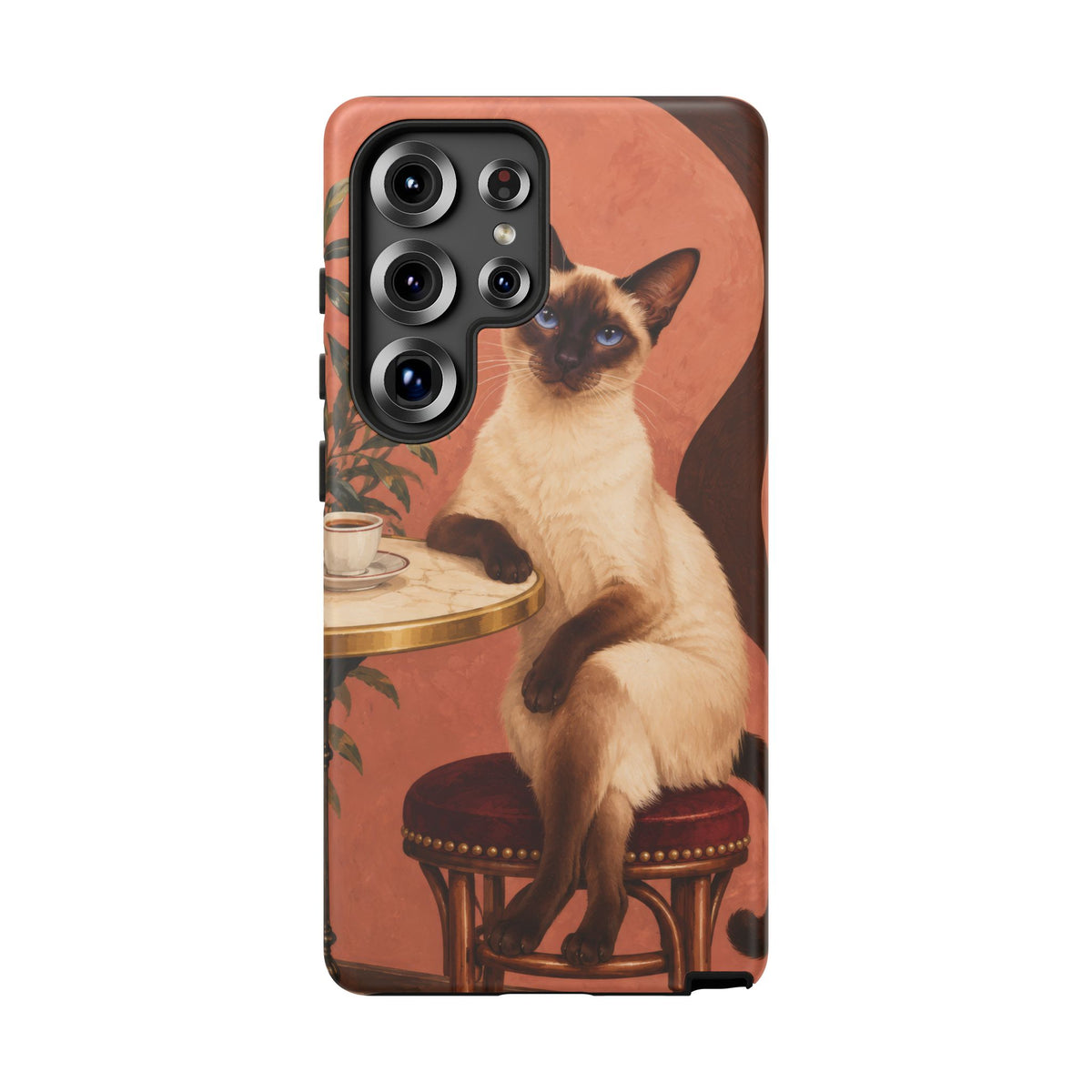 Espresso Cat Club Samsung Galaxy Tough Case | siamese cat