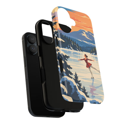 Lake Placid Skater — Winter Glide iPhone Tough Case
