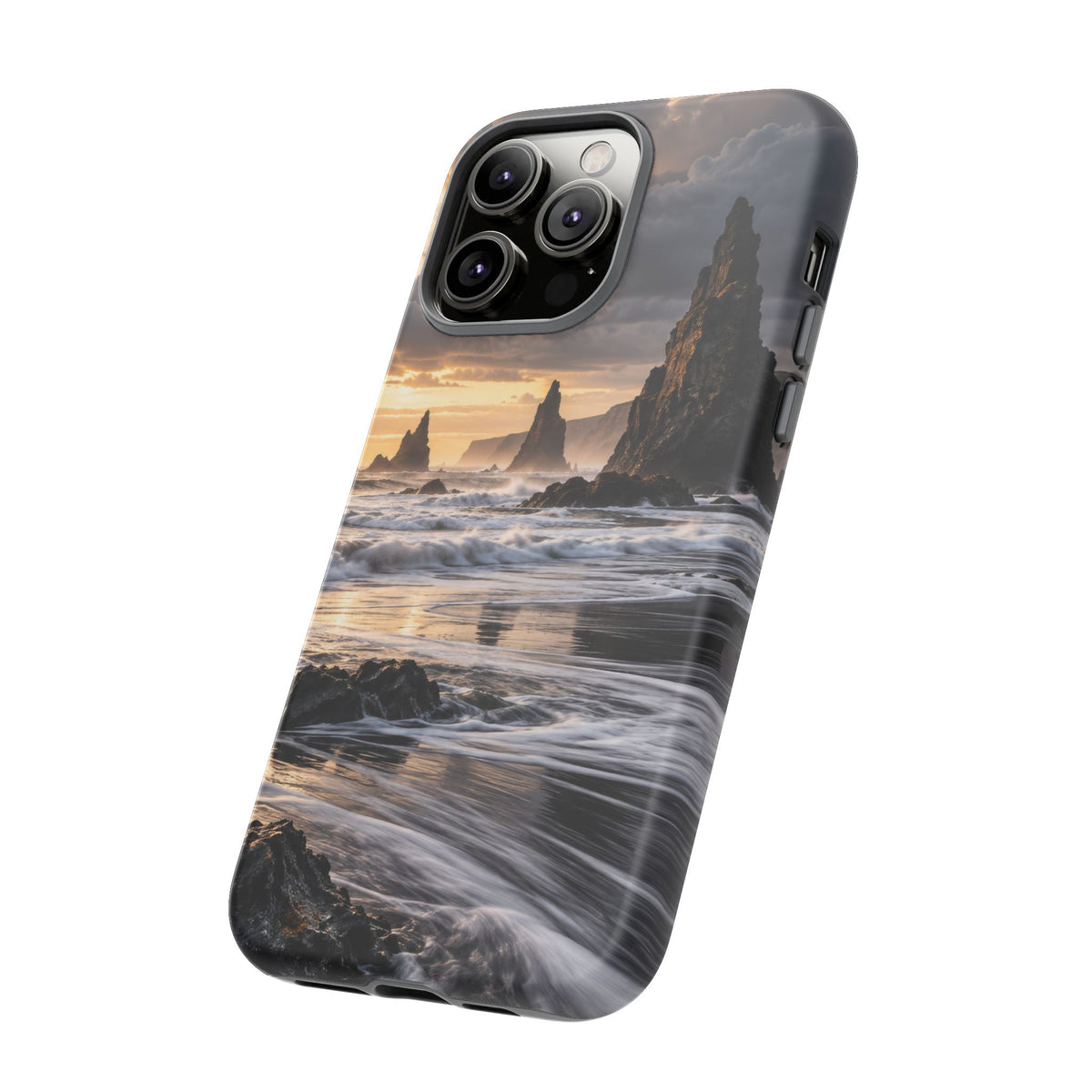 Black Sand and Silver iPhone Tough Case | black sand beach