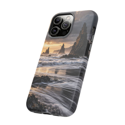 Black Sand and Silver iPhone Tough Case | black sand beach