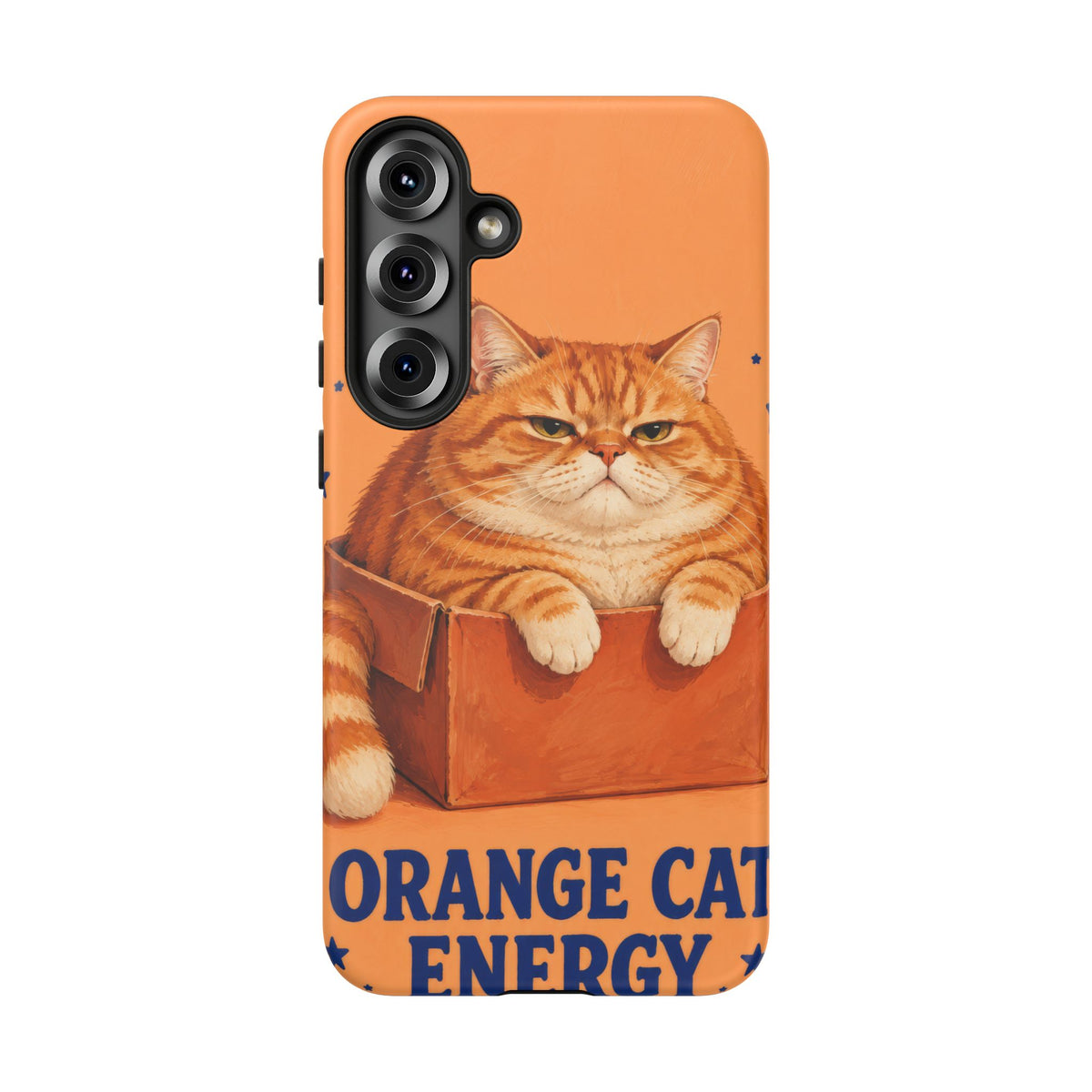 Orange Cat Energy Samsung Galaxy Tough Case
