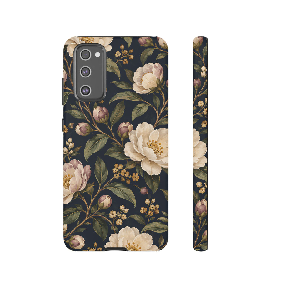 Dark Floral Samsung Galaxy Tough Case | Midnight Camellia