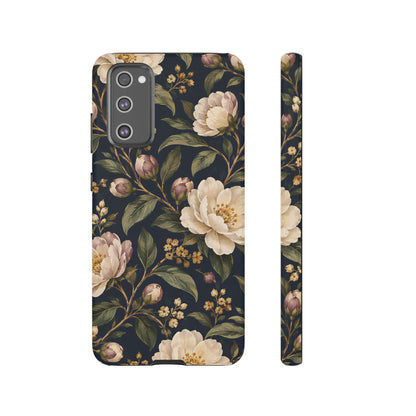 Dark Floral Samsung Galaxy Tough Case | Midnight Camellia