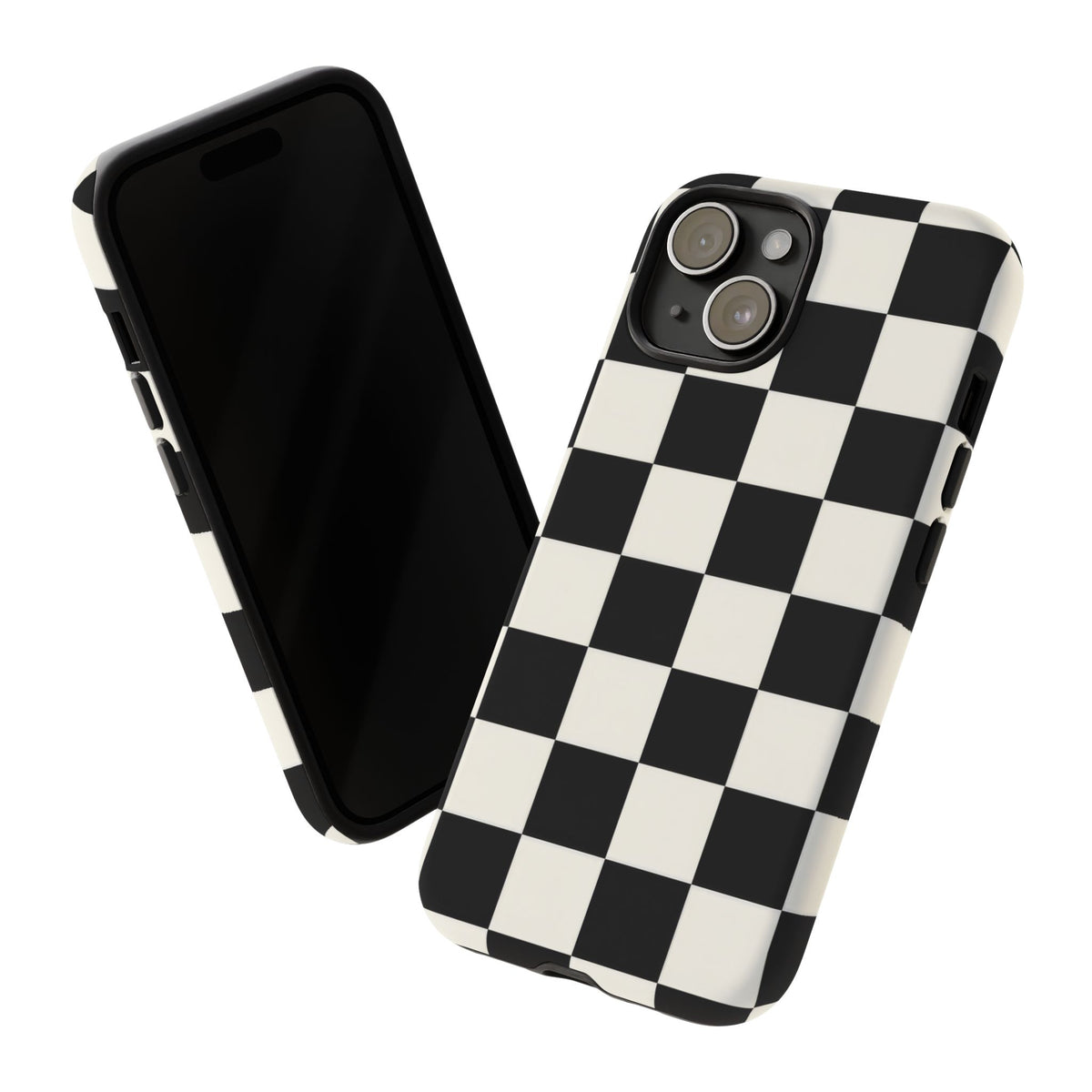 Classic Check iPhone Tough Case | Black & White Checkerboard