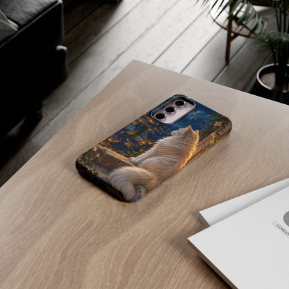Moonlit Window Samsung Galaxy Tough Case | white cat