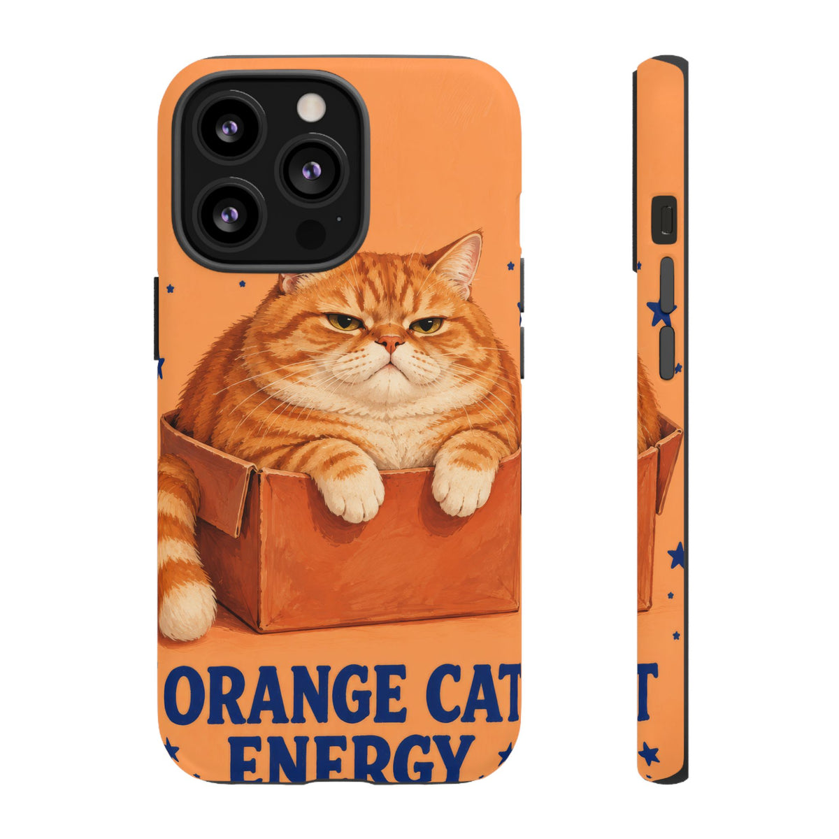 Orange Cat Energy iPhone Tough Case