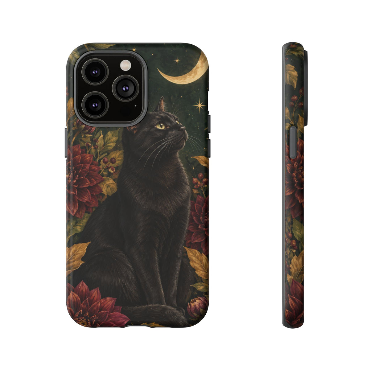Midnight Familiar iPhone Tough Case | black cat