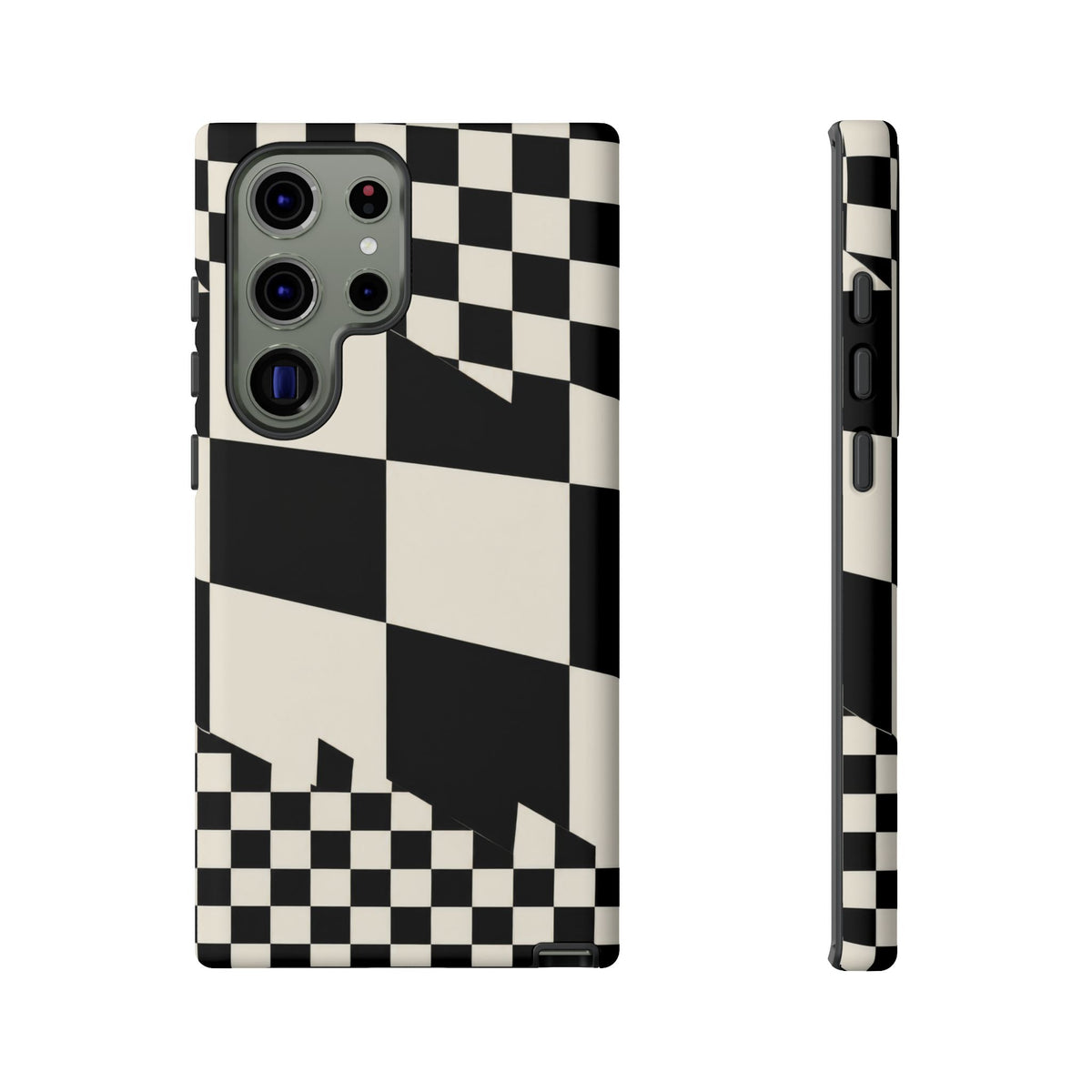 Check Shift Samsung Galaxy Tough Case | Black & White Checkerboard