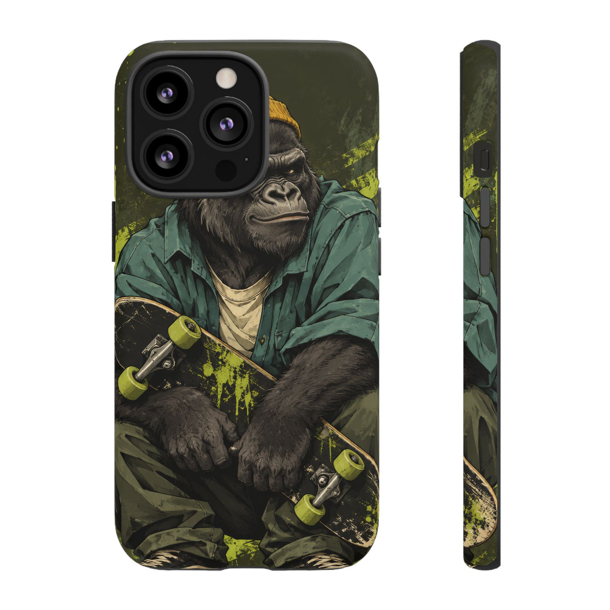 Concrete Jungle iPhone Tough Case | Skater Gorilla Illustration