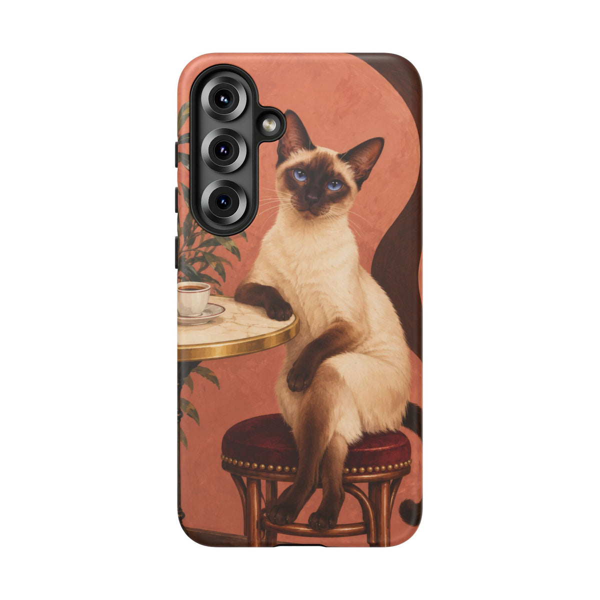 Espresso Cat Club Samsung Galaxy Tough Case | siamese cat