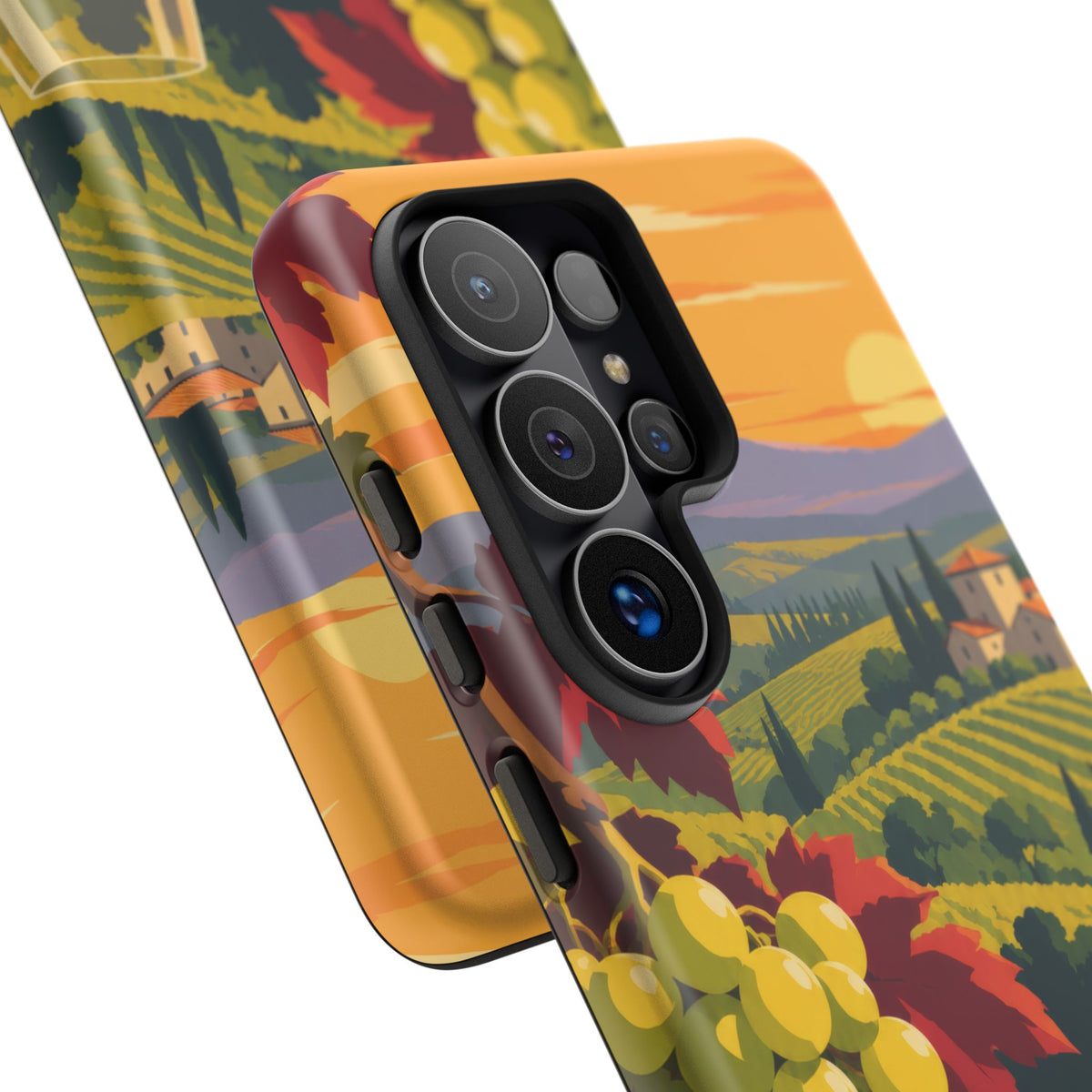 Wine & Grapes — Golden Vintage Samsung Galaxy Tough Case | wine grapes