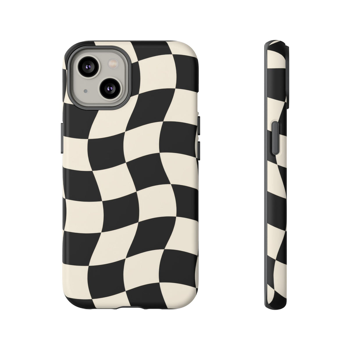 Liquid Check iPhone Tough Case | Wavy Checkerboard