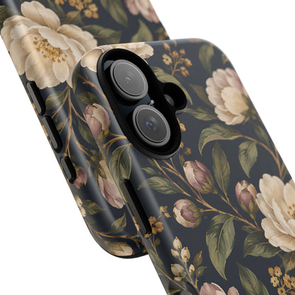 Dark Floral iPhone Tough Case | Midnight Camellia