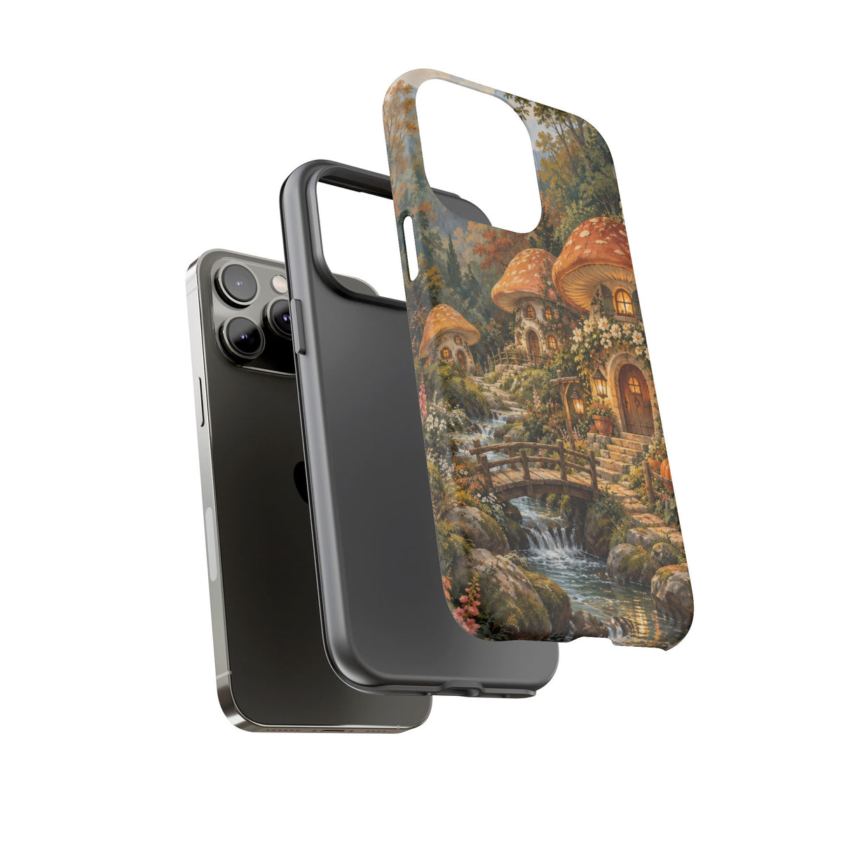 Honeycap Village iPhone Tough Case | Mushroom Village