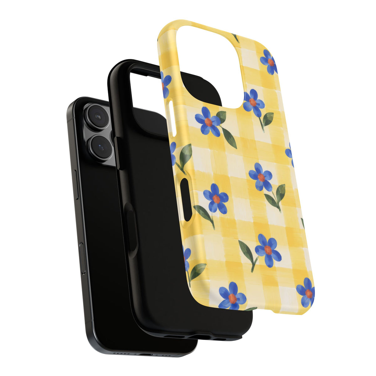 Buttercup Picnic iPhone Tough Case | yellow gingham