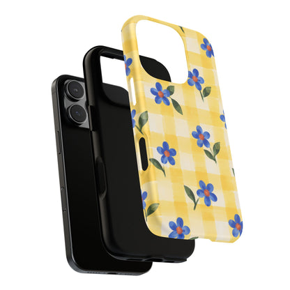Buttercup Picnic iPhone Tough Case | yellow gingham