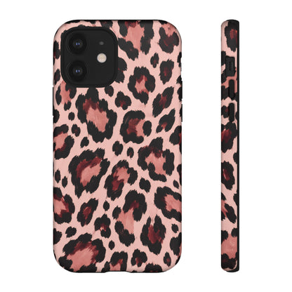 Wild Burgundy iPhone Tough Case | leopard print