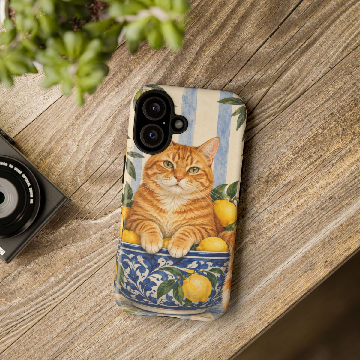 Citrus Inspector iPhone Tough Case | ginger cat