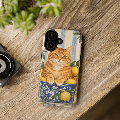 Citrus Inspector iPhone Tough Case | ginger cat
