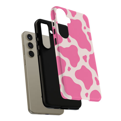 Strawberry Milk Samsung Galaxy Tough Case | Pink Cow Print