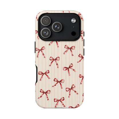 Red Bow iPhone Tough Case | Ribbon Waltz