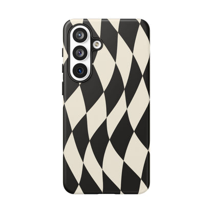 Harlequin Sway Samsung Galaxy Tough Case | Black & White Harlequin