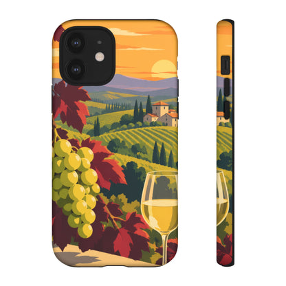 Wine & Grapes — Golden Vintage iPhone Tough Case | wine grapes