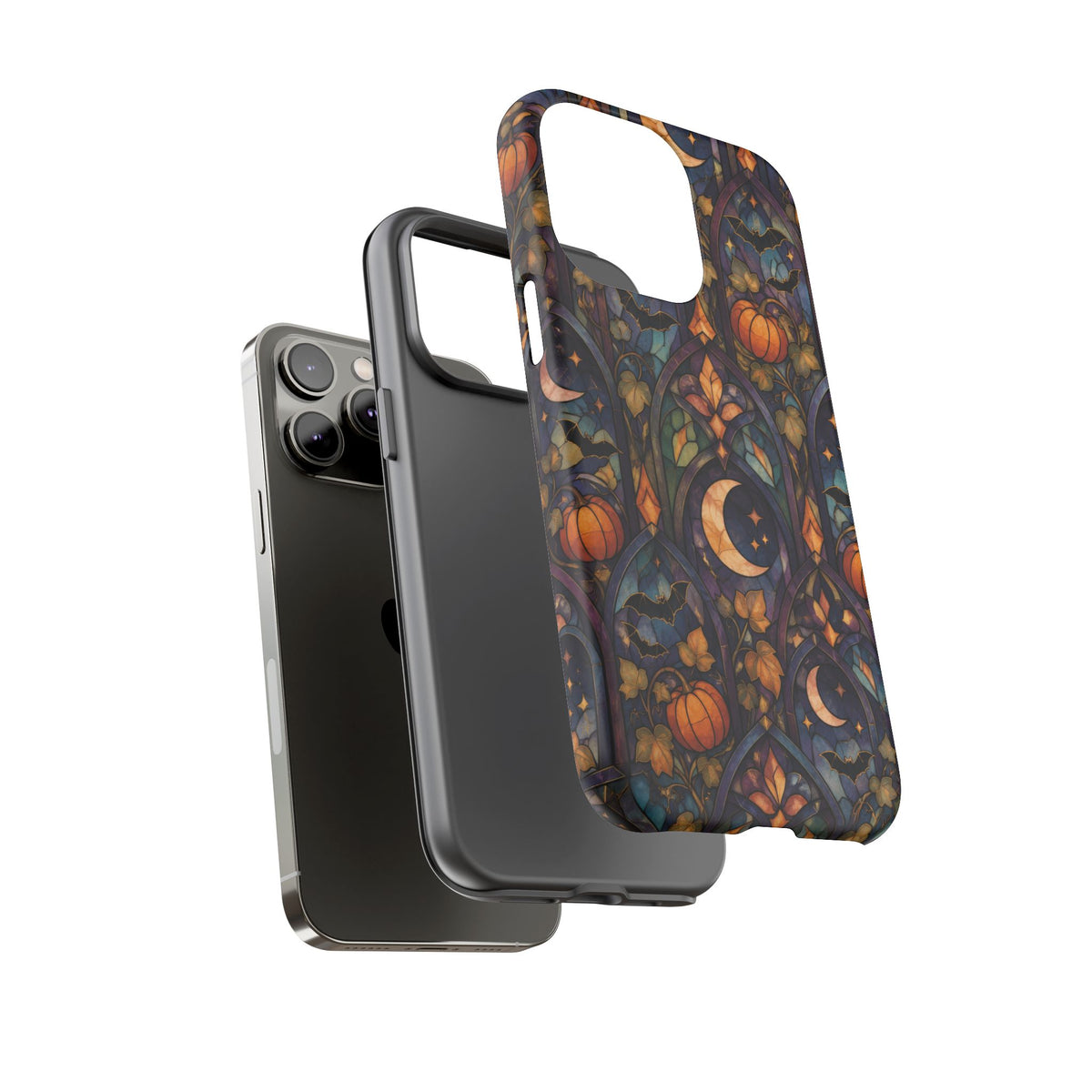 Amber Moon Window iPhone Tough Case | celestial halloween