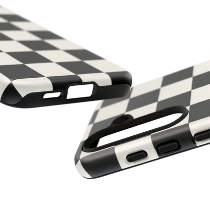 Classic Check Samsung Galaxy Tough Case | Black & White Checkerboard