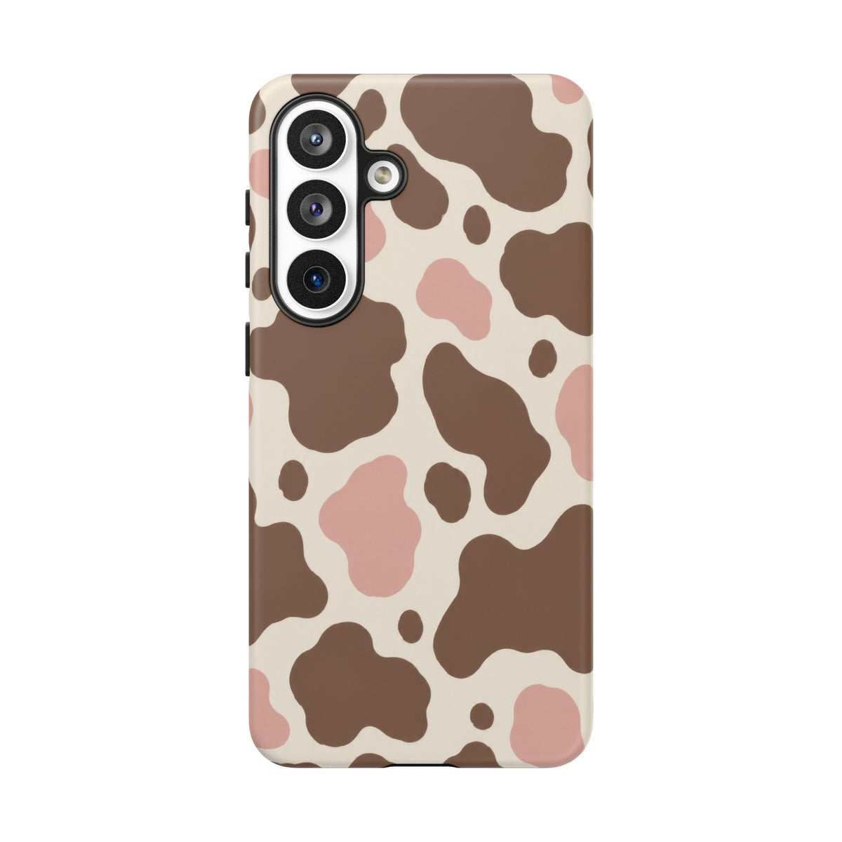 Mocha Blush Samsung Galaxy Tough Case | Brown & Pink Cow Print