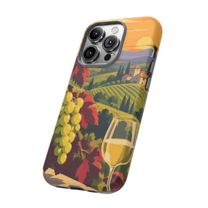 Wine & Grapes — Golden Vintage iPhone Tough Case | wine grapes